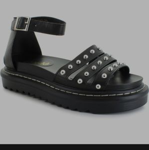 MUDD Chunky Silver Studded Sandals